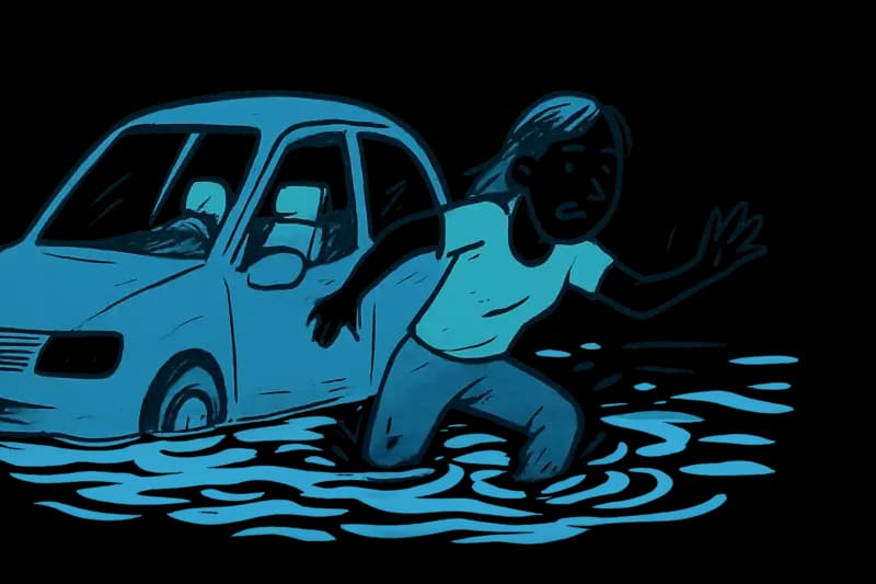 Seconds in the Water: 19-year-old Fights Her Way Out of Flooded Car in Palma