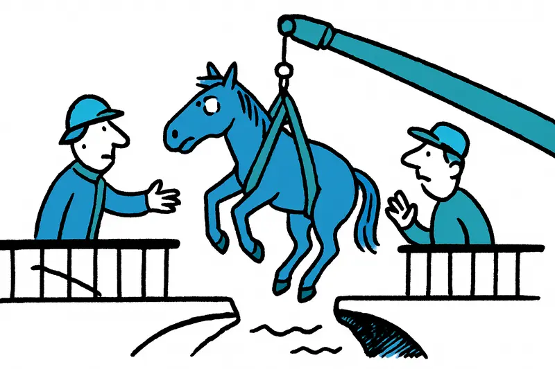Evening rescue in Sóller: Horse rescued from bridge