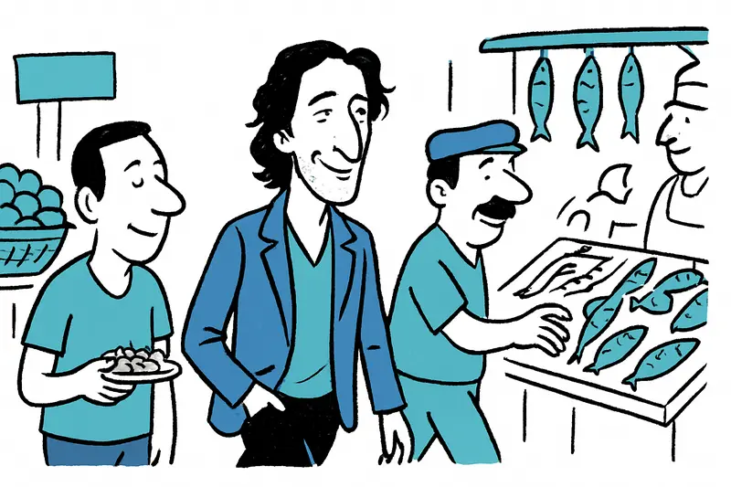 Adrien Brody strolls through Mercat de l'Olivar – celebrity visit leading to Sa Pobla