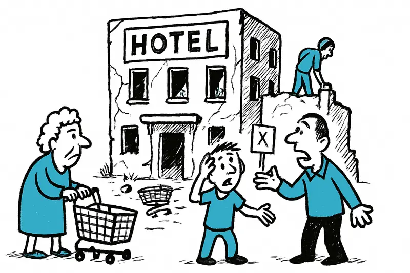 Occupied hotel in s'Arenal: Who protects the neighborhood?