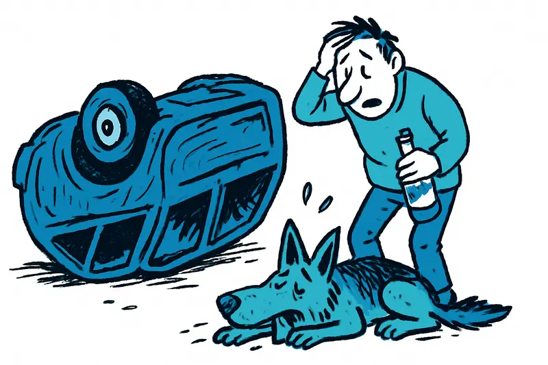 Drunk Driver and Injured German Shepherd in Alcúdia: A Morning Accident That Raises Questions