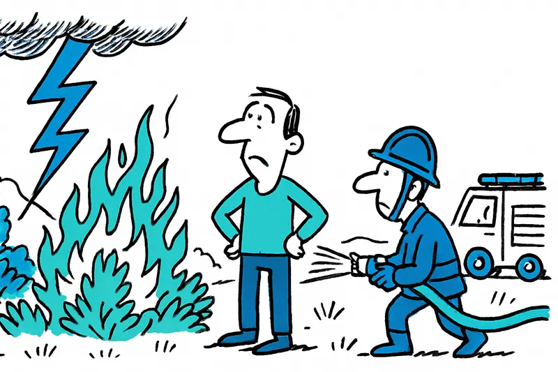 Lightning Strike Ignites Brush Fire Between Alaró and Consell: A Reality Check