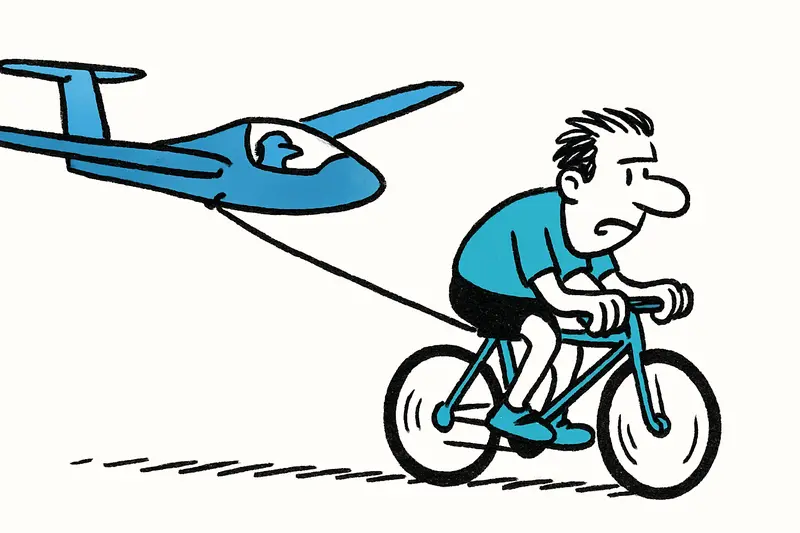 Starting a Glider with Pedal Power: What the Bora Stunt at Son Bonet Really Means