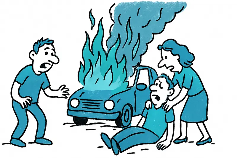 Burning Car at Sant Joan: Who Protects Us When the Road Becomes the Danger?