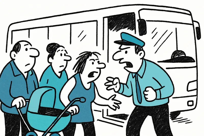 Bus Stop at Palma's Dawn: When a Driver Interrupts Service