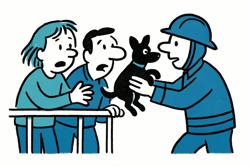 Small dog falls at the mirador: Coco safely recovered in the morning