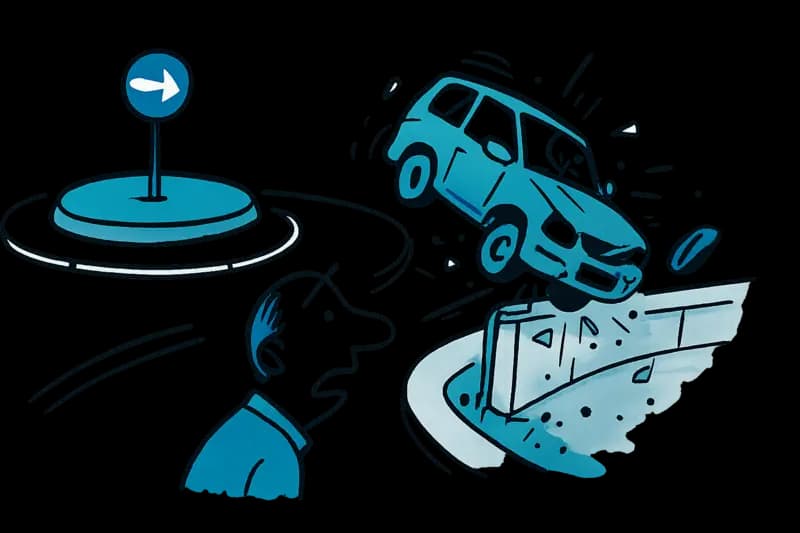 Serious Accident in Son Ferriol: A Car Falls from the Roundabout — What's Wrong with This Spot?