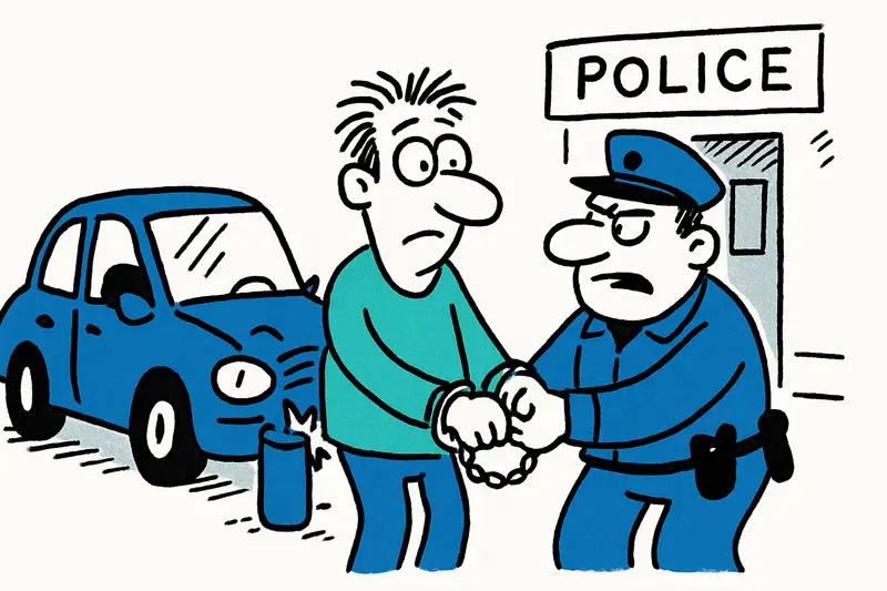 Crash in front of Manacor police station: Without a Spanish driving licence and ITV the drive ends in handcuffs