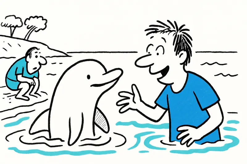 Dolphin Surprise in S'Amarador: A Friendly Visitor on Mallorca's Coast