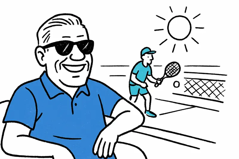 Dieter Bohlen back in Santa Ponsa: Sunny appearance in the tennis stands