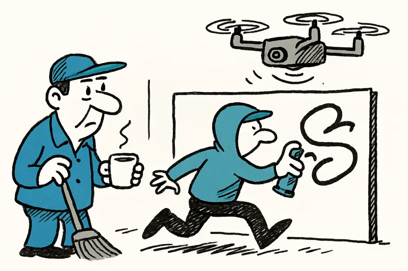 When the Drone Circles Over Son Rutlan – Palma, Graffiti and the Night of Surveillance