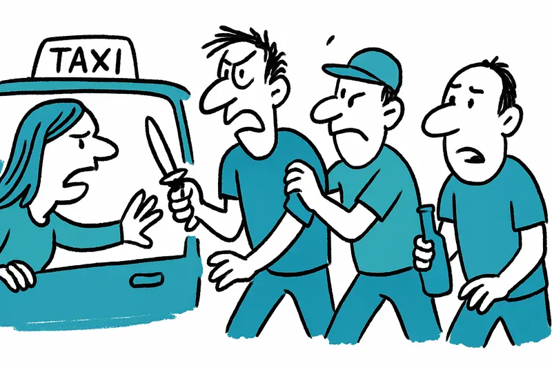 Escalation in a Taxi: Knife, Alcohol and Broken Safety on Ibiza