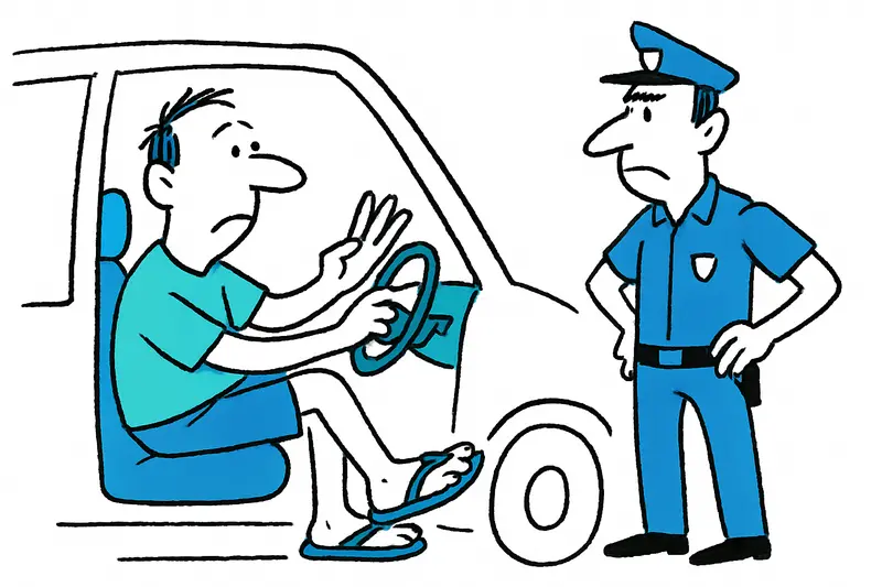 Flip-flops while driving: Who decides whether it's dangerous?