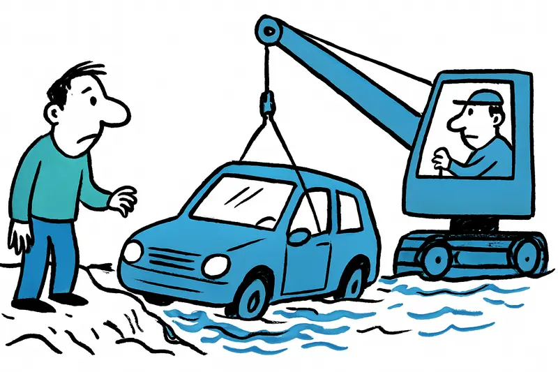 Stolen, thrown into the sea, recovered: Who pays the price for a sunken rental car?