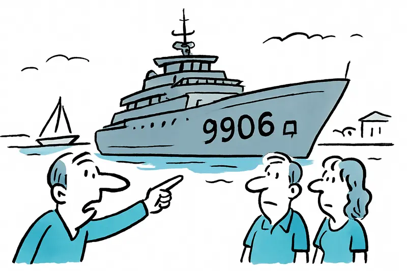 Gray Giant Yacht off Puerto Portals: Luxury Vessel or Shadowy Visitor?