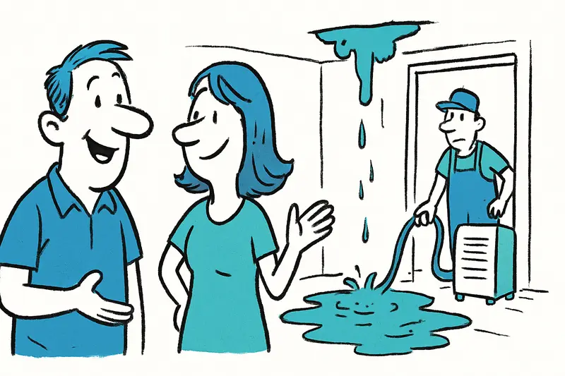 Happy Couple and Water Damage in Mallorca: A Reality Check for Home Buyers