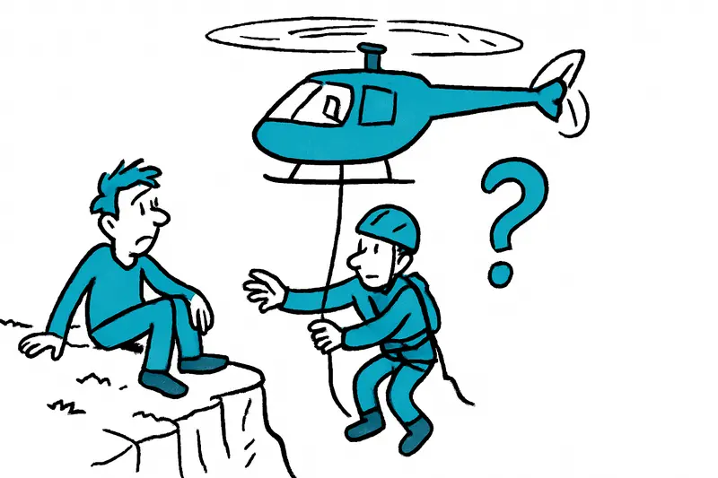 Helicopter operation at Penyal des Migdia: Rescue succeeded, questions remain