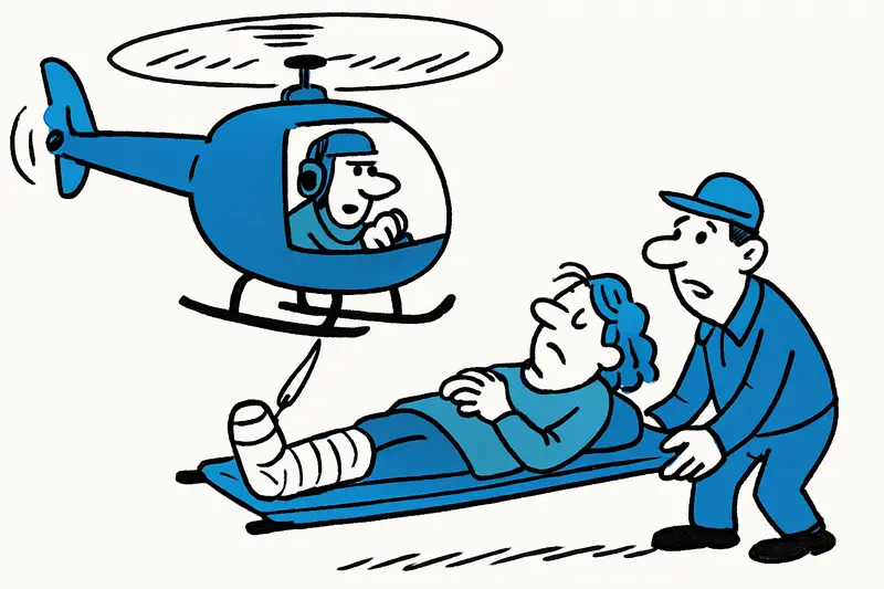 Helicopter rescue near Cala Rajada: 60-year-old hiker brought down after ankle fracture