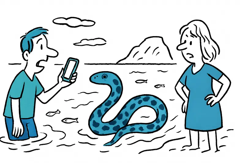 Horseshoe Snake off Camp de Mar: Swimming Invader Causes a Stir
