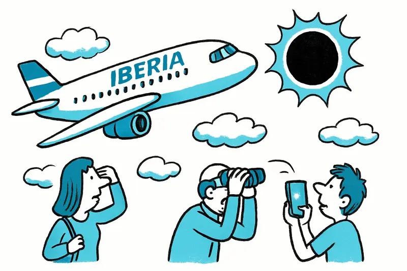 Above the Clouds: Iberia Flies Toward Mallorca's Celestial Event