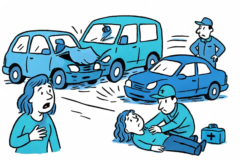 Chain reaction on the MA-1: Eight injured in rear-end collision near Portopí