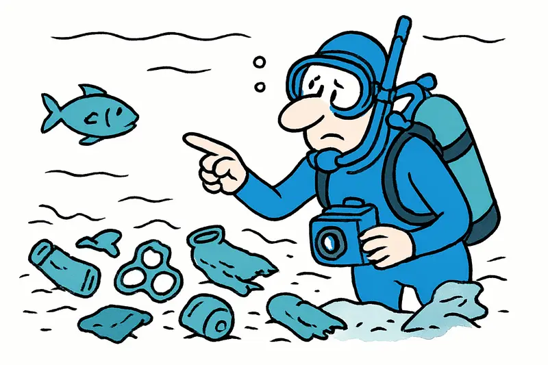 Polluted Seabed off Can Pastilla: A Diver Reveals What's Beneath the Surface