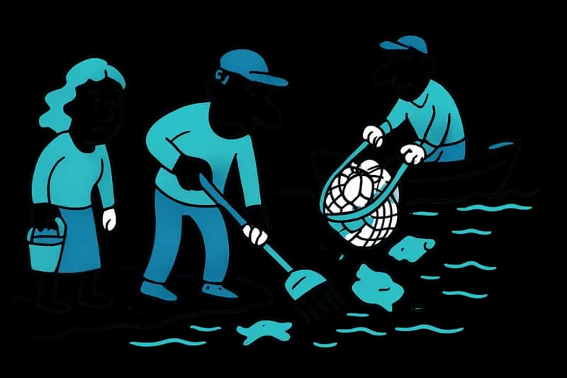 More than five tons of waste from the sea: Who cleans up when plastic keeps washing ashore?