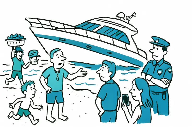 Motor yacht strands in Magaluf: Why this is more than just a beach photo