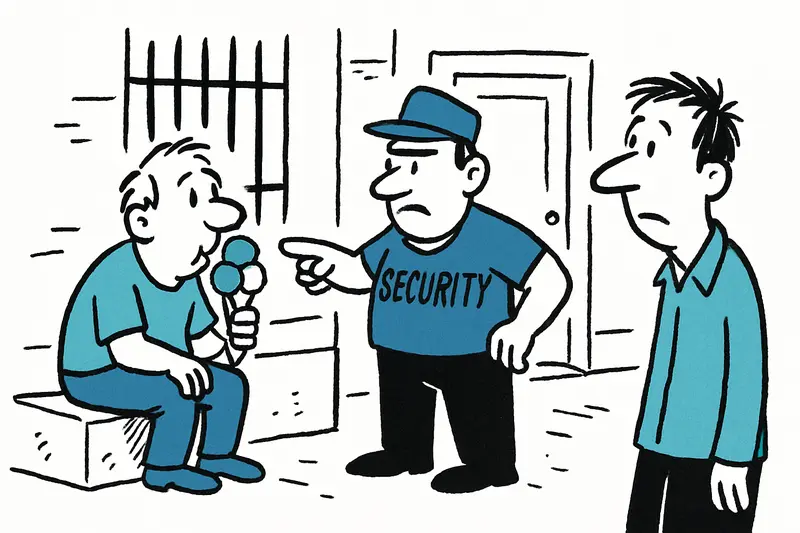 'Don't sit here': How signs and security regulate ice cream eating in Palma's Old Town