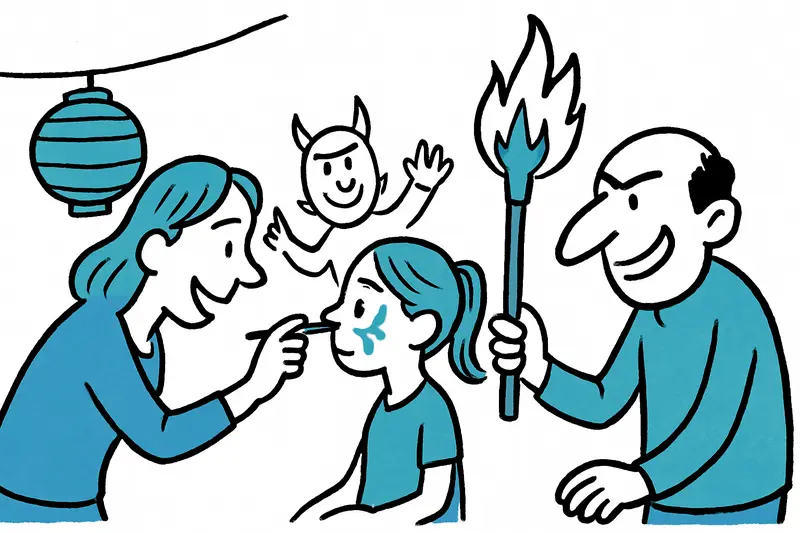 Nit de les Ánimes today in Palma's Parc Sa Riera – Lanterns, face painting and Correfoc