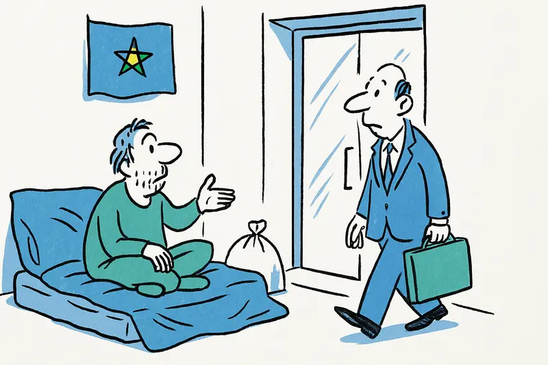 "This is their place": Homeless people mark entrance to the citizen office in Palma