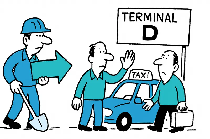 Construction Work in Palma: Taxi Rank Moved in Front of Terminal, Terminal D Temporarily Closed