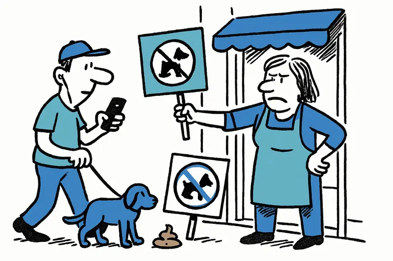 Fed up with dog fouling: Shop owner in Palma responds with protest signs