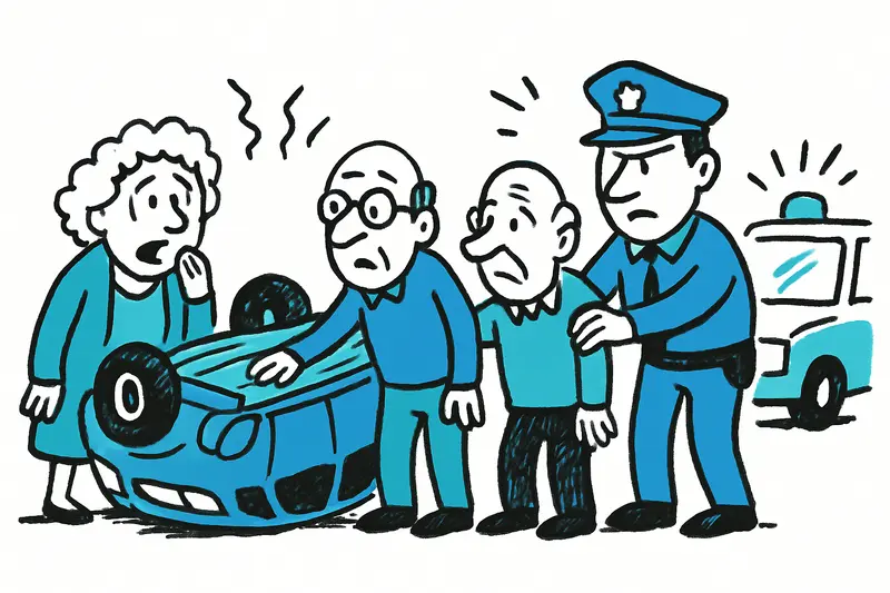 Palma: Car Flips Over – Seniors Rescued, Questions About Traffic Safety