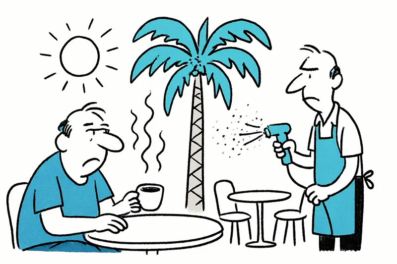 When the terrace stays empty: Palma, heat and the ban on misting systems