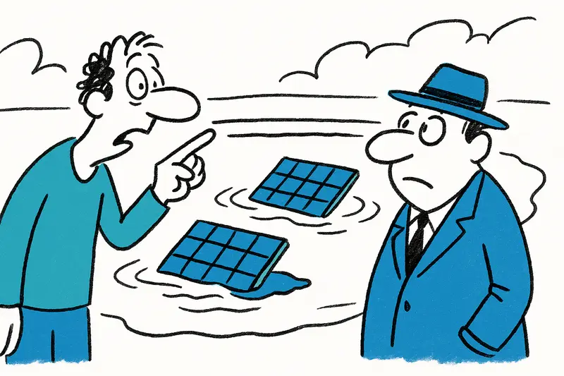 Panels sunk in the Inca reservoir: Was this an attack on the solar array?