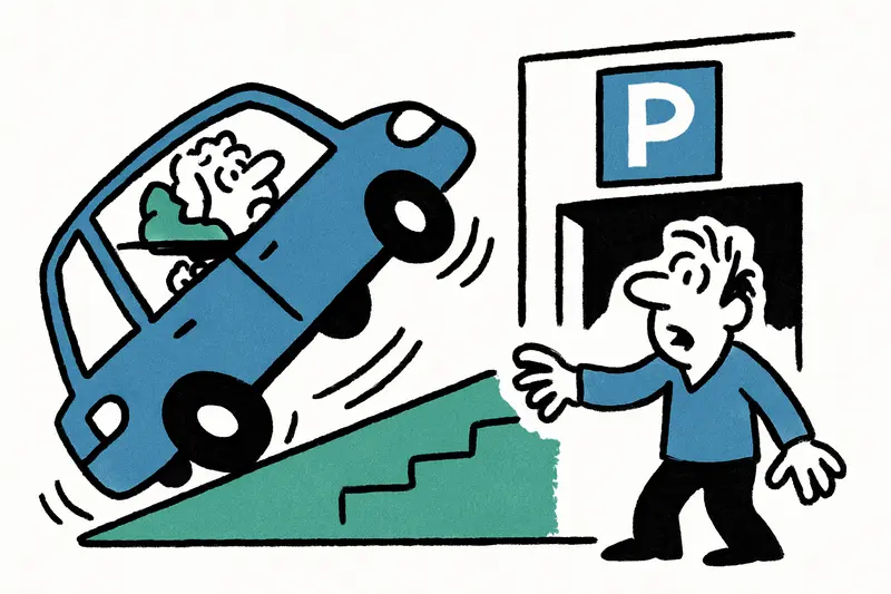 Entrance in Palma: Car toppled on ramp – how safe are parking garages really?