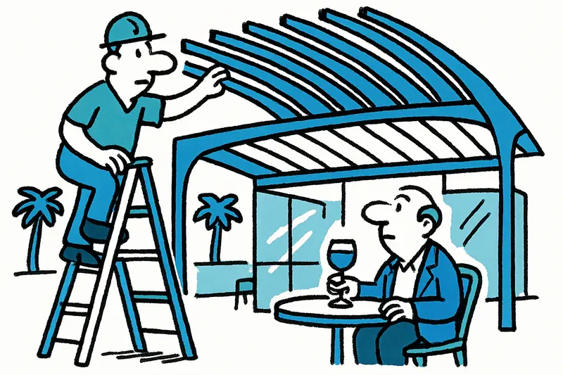 Pergola with Play of Light: Bar Pesquero on the Paseo Marítimo Gets a New Look