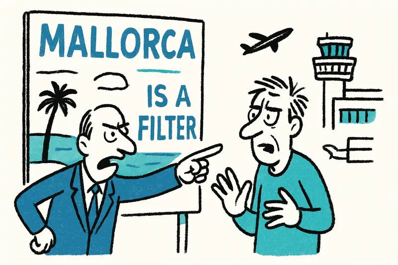 Poster at Palma Airport: Who is Responsible for Majorca's Image?