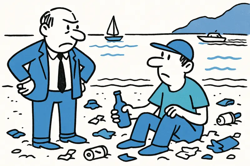 Port de Sóller: Beach littered, water at risk — who takes responsibility?