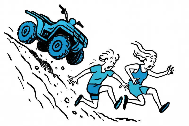 How could this happen? Two young women plunge several meters with a quad near Andratx