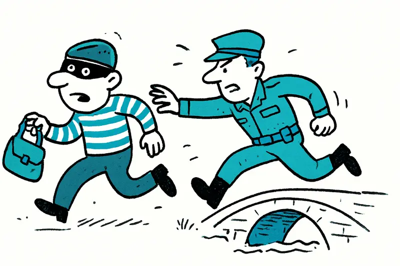 Robber Falls While Fleeing in Sant Agustí: Who Takes Responsibility?