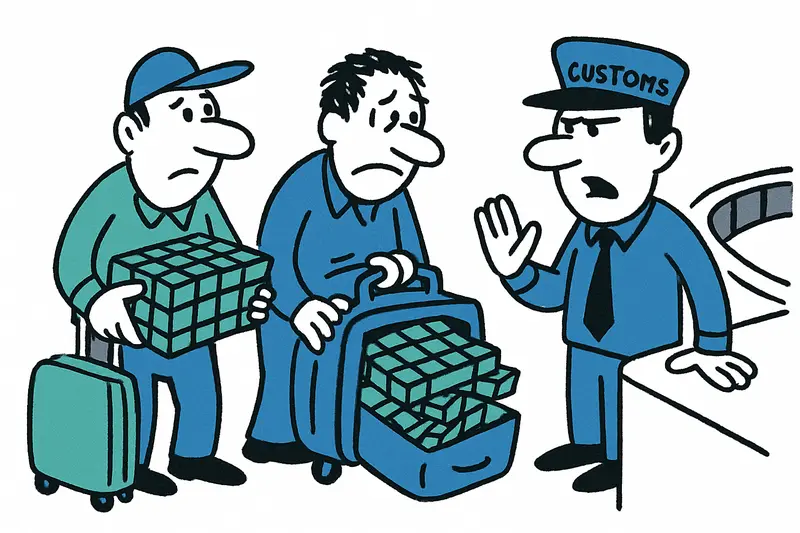 Smuggling at the airport: 2 travelers, 2,740 packs – how could this happen?