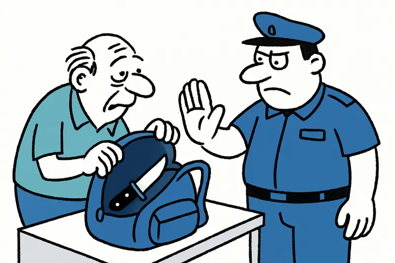 Elderly man tries to fly to Mallorca with knife in backpack — a security check for travelers and authorities