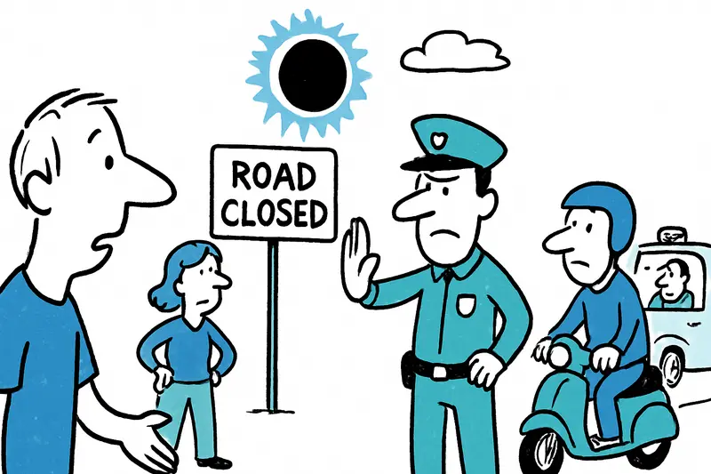 Solar eclipse on August 12: Roads closed — but for whom?