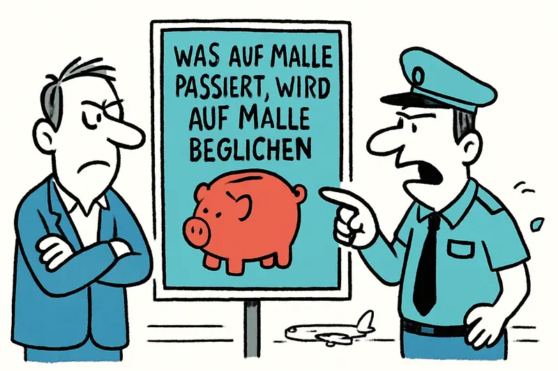 Advertising Poster at the Airport: Sparkasse Under Scrutiny