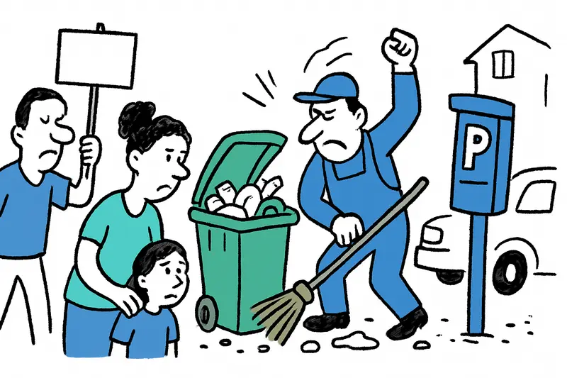 When the bins stay full: Strike in Soller paralyses cleaning, childcare and parking