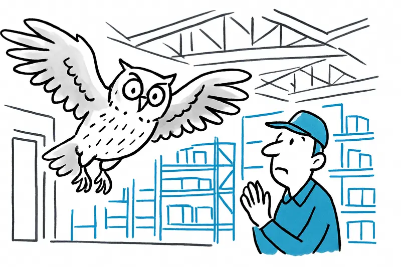 Eagle Owl Astray: Seven Days in a Bauhaus Hall – Then the Return to the Night