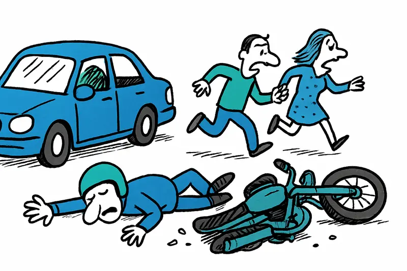 Fatal accident in Son Castelló: Motorcyclist dies, car occupants flee