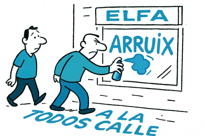 Shortly before major demonstration: Vandalism at a real estate agency in Palma — Do the ends justify the means?